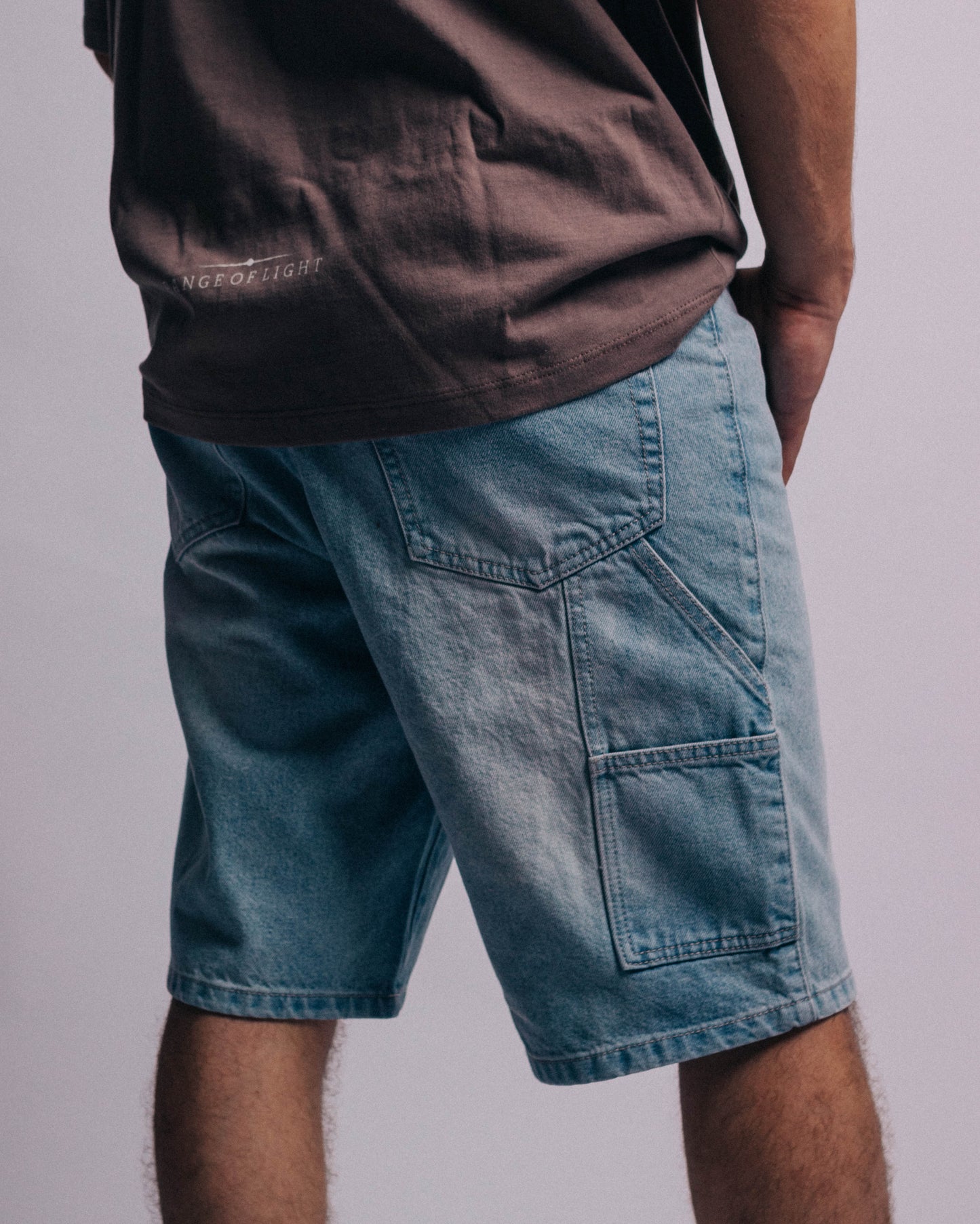 CARPENTER DENIM SHORTS