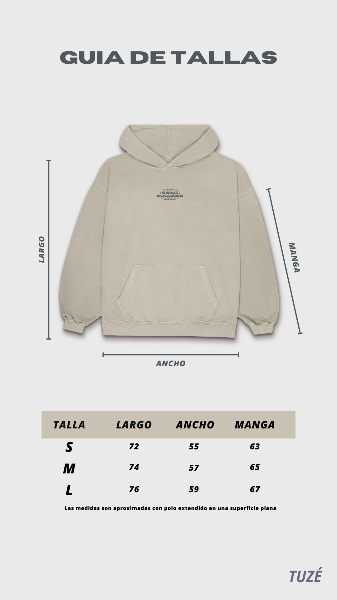 HOODIE SWAG SUCCESS BEIGE