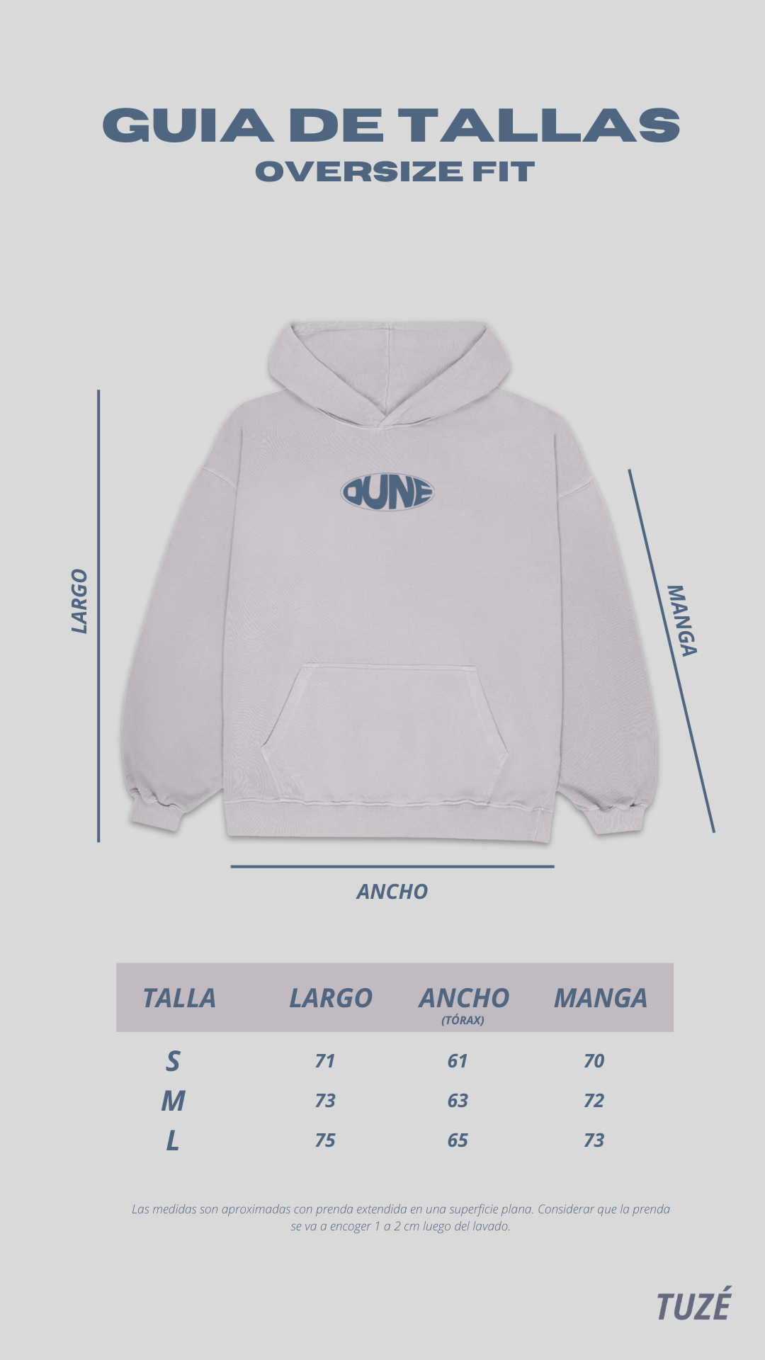 HOODIE OVERSIZE DUNE SILVER