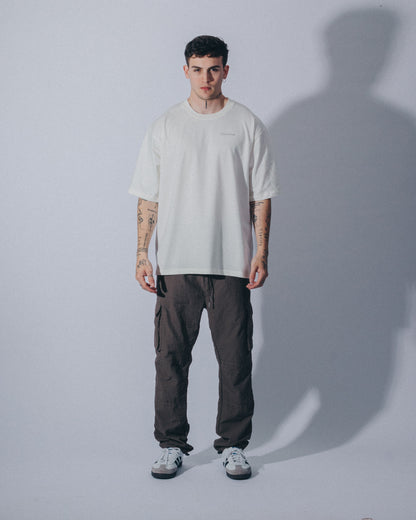 OVERSIZE DUSTY PEARL POLO SHIRT