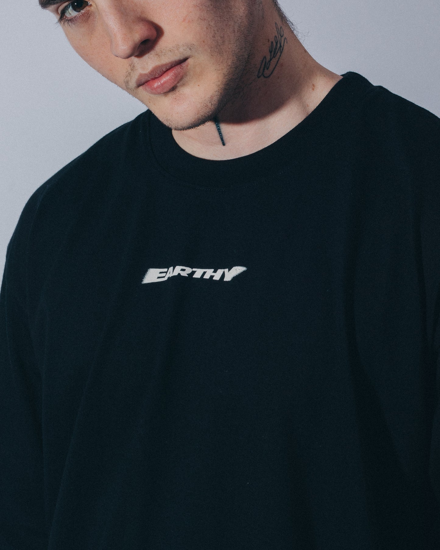 EARTHY BLACK OVERSIZE POLO SHIRT