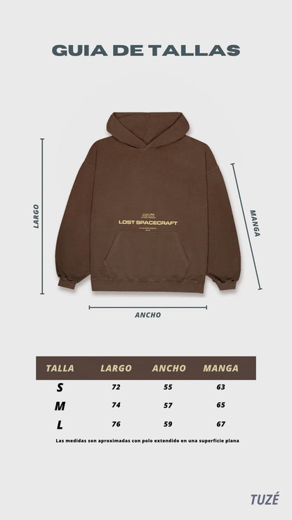 HOODIE LOST SPACECRAFT MARRON