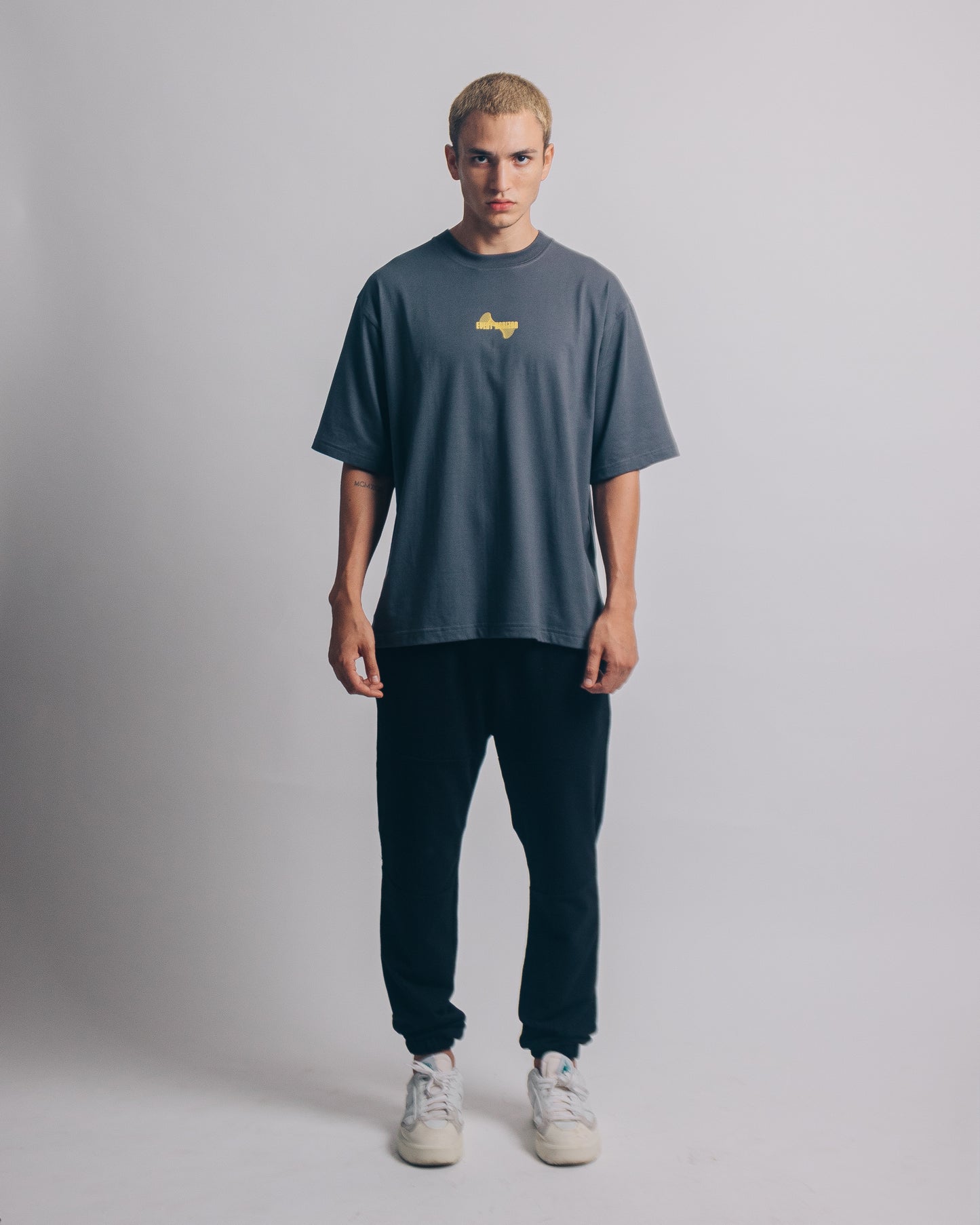 OVERSIZE WORMHOLE GRAY POLO SHIRT