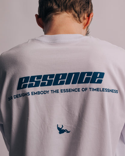 ESSENCE WHITE OVERSIZED POLO SHIRT