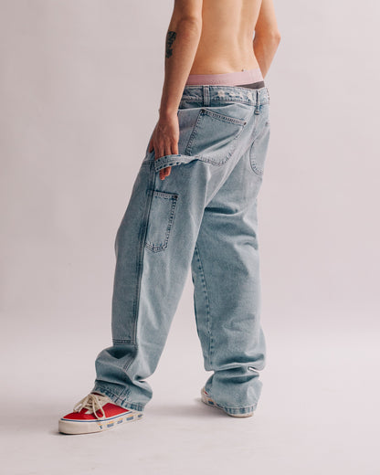 CARPENTER DOUBLE KNEE DENIM LIGHT BLUE